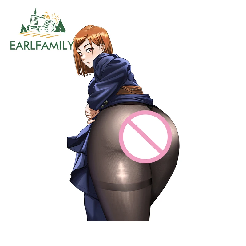 

EARLFAMILY Nobara Kugisaki сексуальные наклейки для автомобиля с большой задницей, красивые наклейки с граффити для девочек в стиле аниме, красивые устойчивые к царапинам автомобильные товары