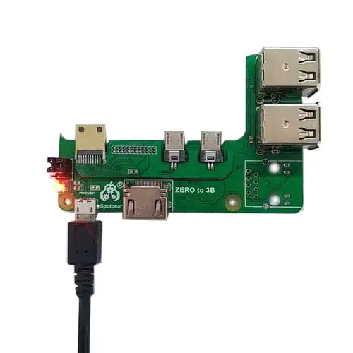Imagen 2 del producto Adaptador de interfaz Raspberry Pi Zero 2w a 3B/4B, placa de expansión Zero a Pi3/Pi4/Pi5, HUB USB Zero Pi0, sombrero RJ45