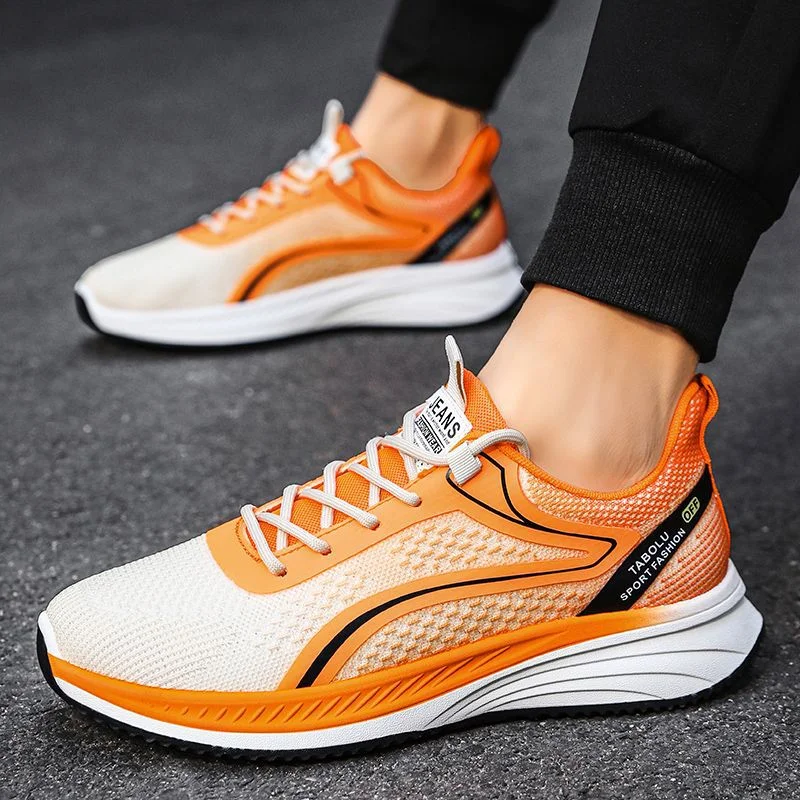 

2023 Summer Thick Soled Casual Men's Shoes Outdoor Sports Shoes Match Color Everything with Mesh Surface Breathable Tide Shoes