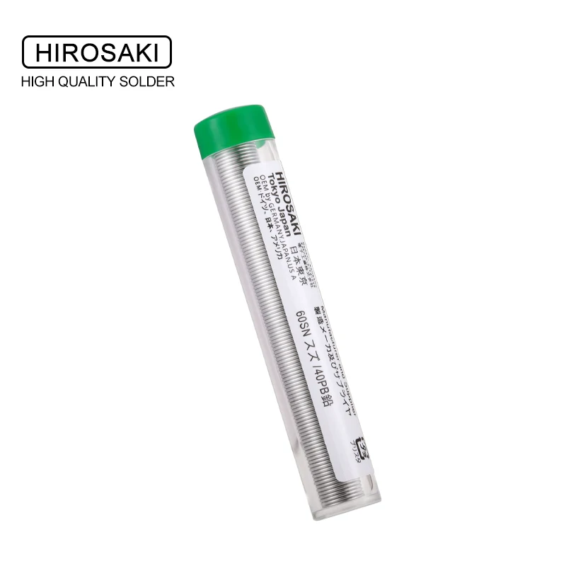 Japan HIROSAKI Solder Wire 0.8mm 3.5Meters Sn60Pb40 High Purity Solder Rosin Core Flux  High Quality for Electrical Repair