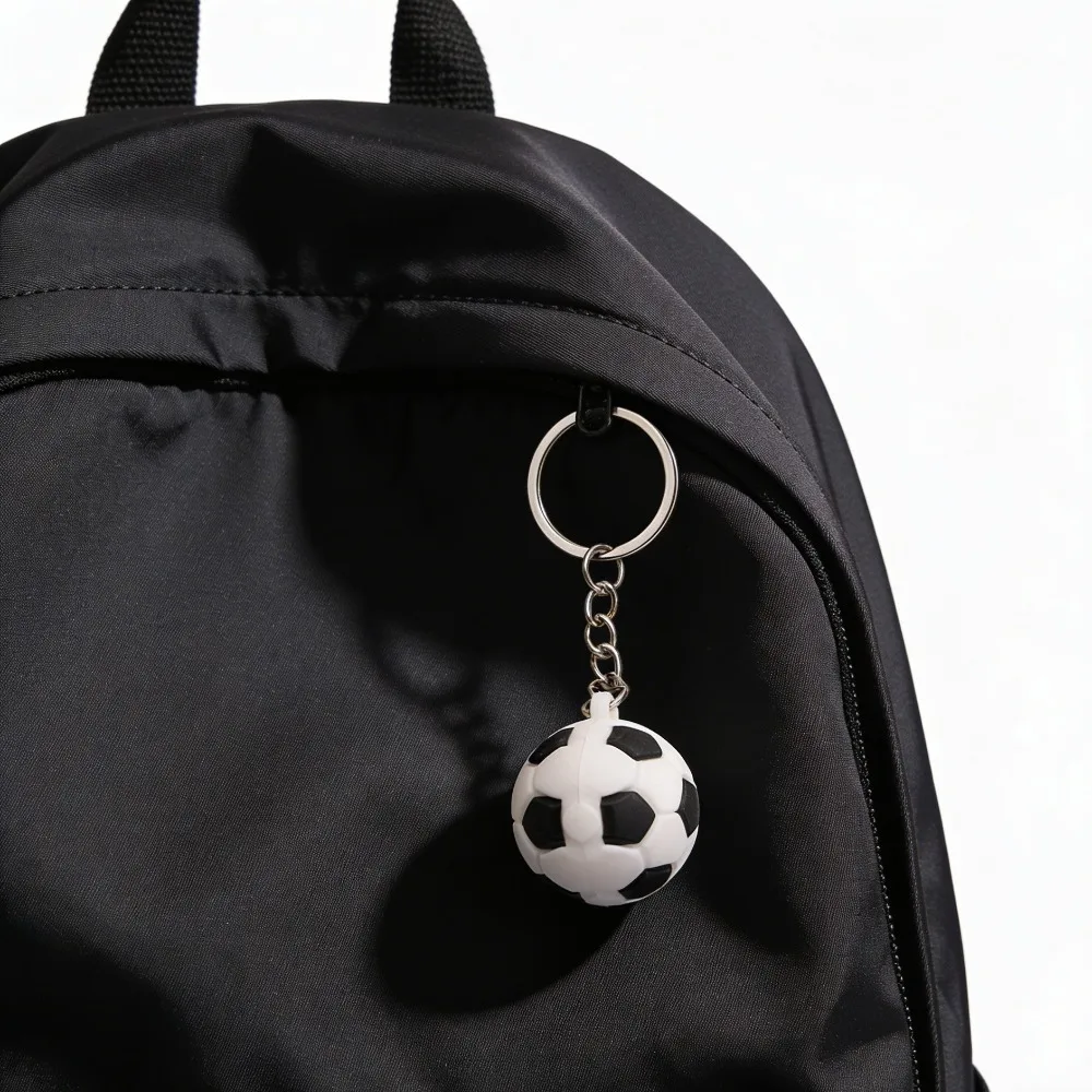 5pcs 3D Soccer Ball Keychain Mini Football Key Ring Sports Pendant Bag Charm Fan Souvenir Gift