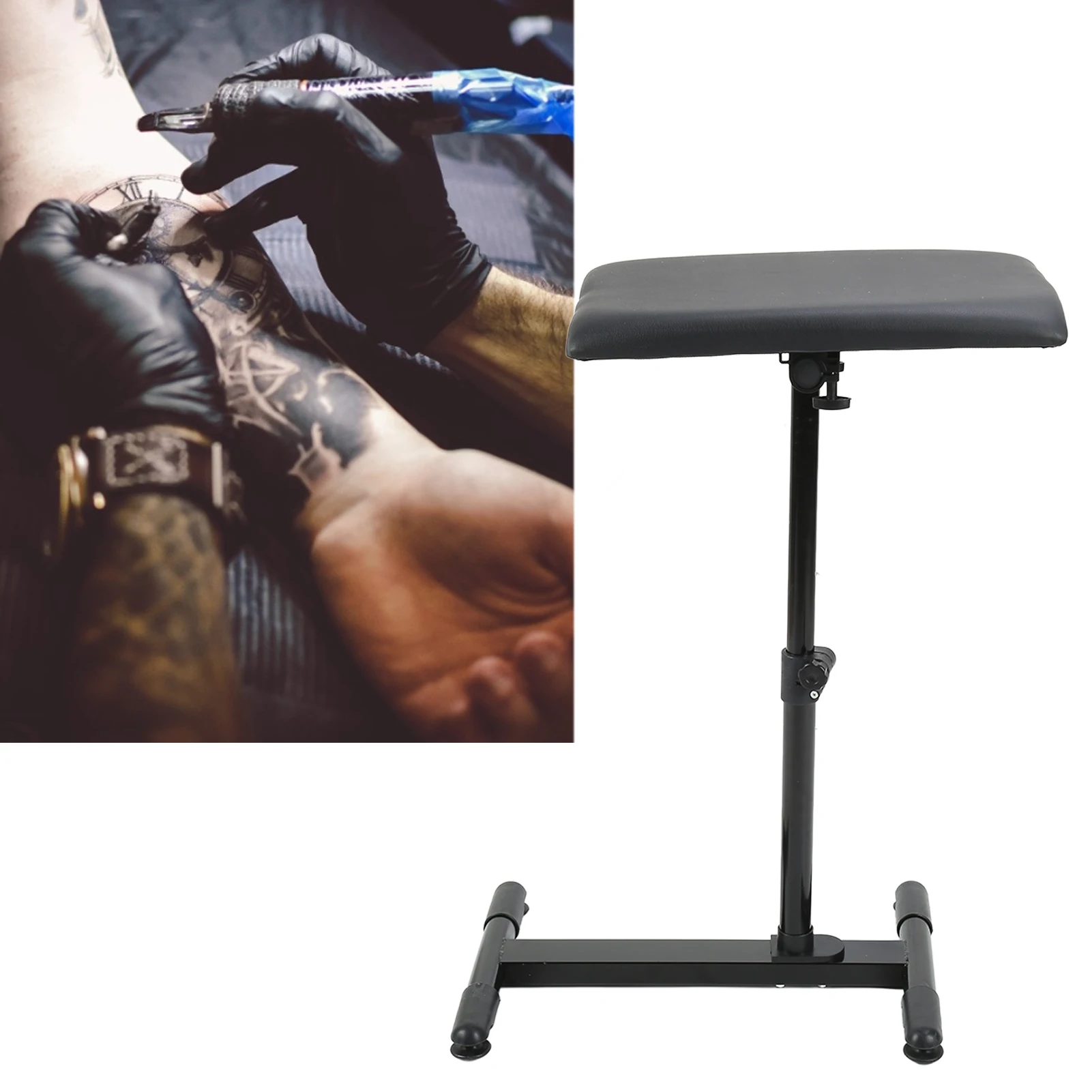 

Tattoo Arm Leg Rest Stand Tattoo Armrest Stand Stable Base Height Adjustable PU Panel Portable Tattoo Arm Leg Rest Sponge Pad