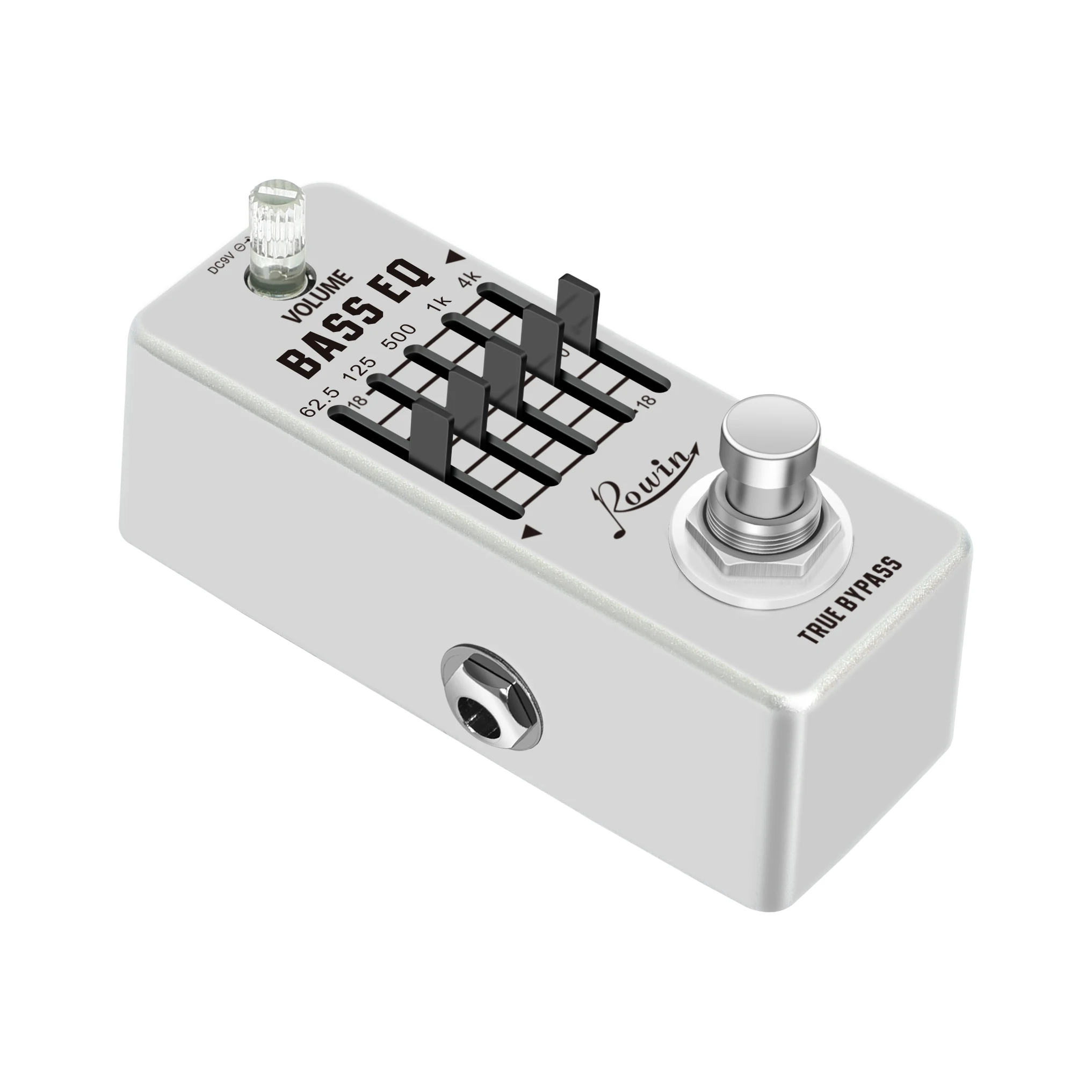Rowin Bass EQ Pedal, 5-Band EQ Pedal Electric Bass Equalizer Provides ±18dB for Each Band EQ Seeker for Bass True Bypass