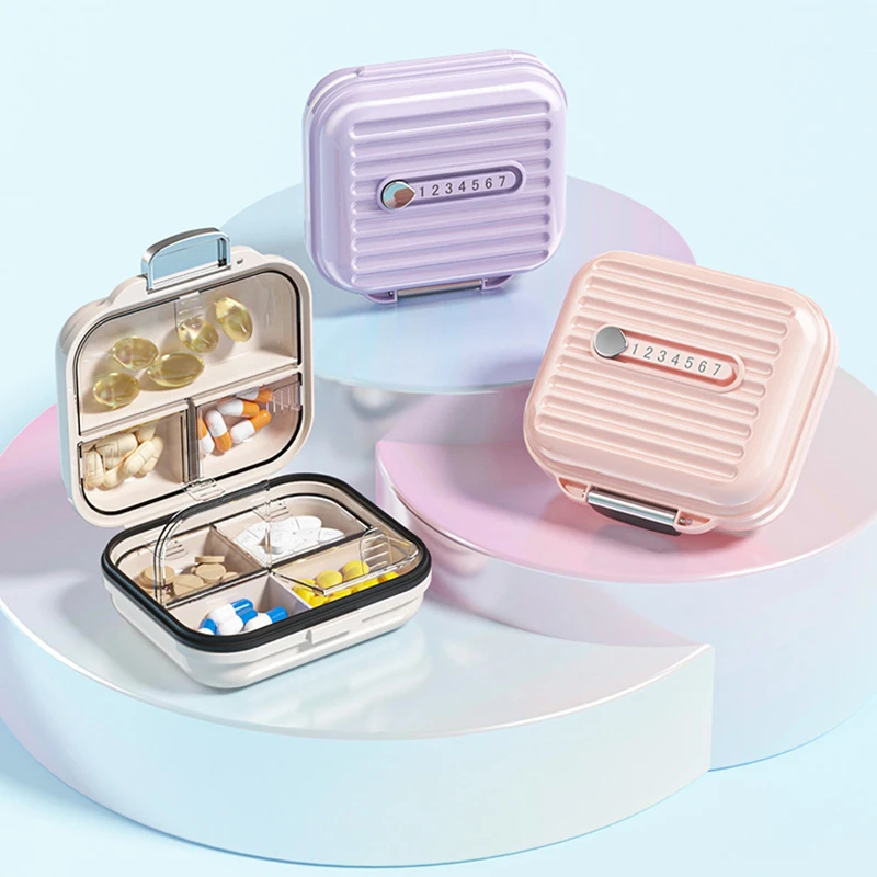 Waterproof 7 Day Pills Storage Box Organizer Medicine Small Mini Pillbox Sealed Box For Travel Tablets Container Countable Times