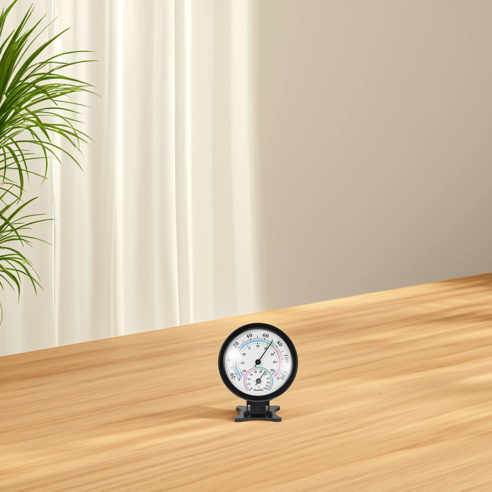 

Mini Thermometer and Hygrometer Analog Garden Humidity Gauge Durable Plastic Office Indoor Balcony