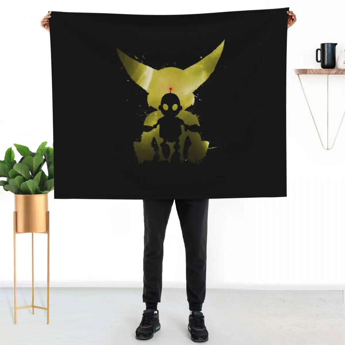 Ratchet amp Clank Galaxy Yellow Throw Blanket Large heavy to sleep Sofa Throw Winter beds Designers wednesday Blankets