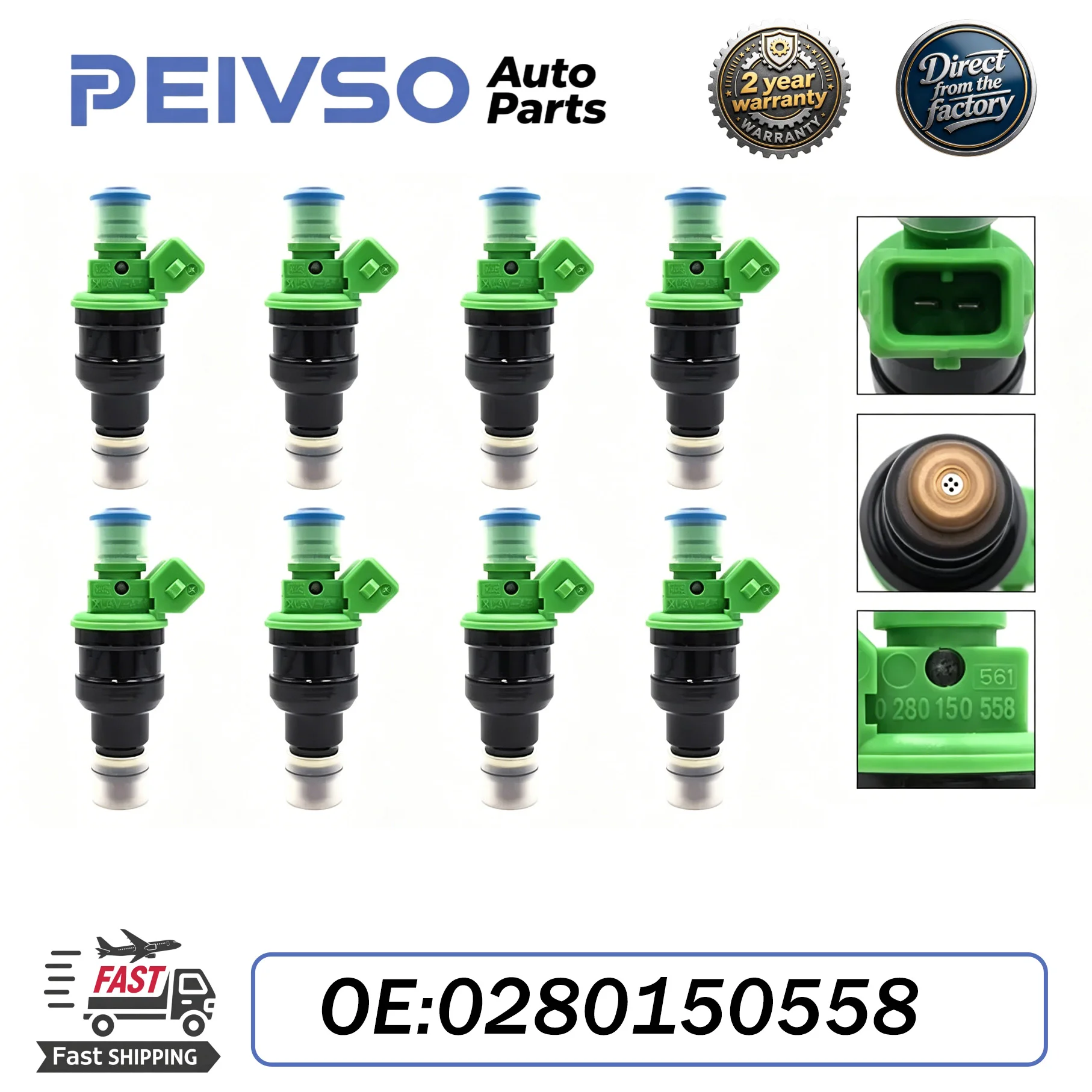 8PCS 0280150558 XL3V-A5A 440CC Fuel injector For Ford Linghtning Mustang GT Mustang Cobra Munstang Math I 5.4L V8