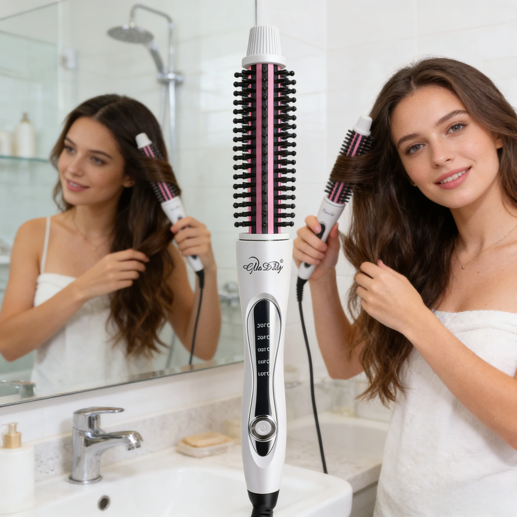 

Высококачественная многофункциональная электрическая расческа-щетка с подогревом для завивки и выпрямления волос, двойного назначения, с защитой от ожогов