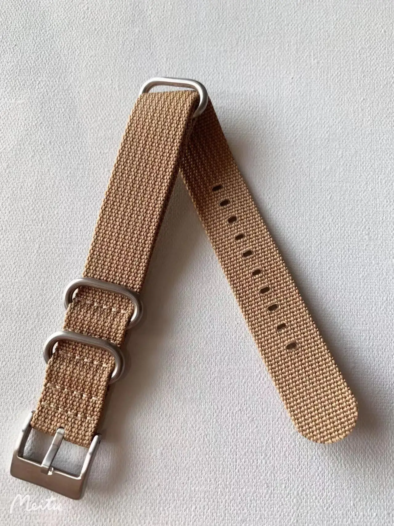 20mm/22mm Nylon Watch Strap with Steel Buckle