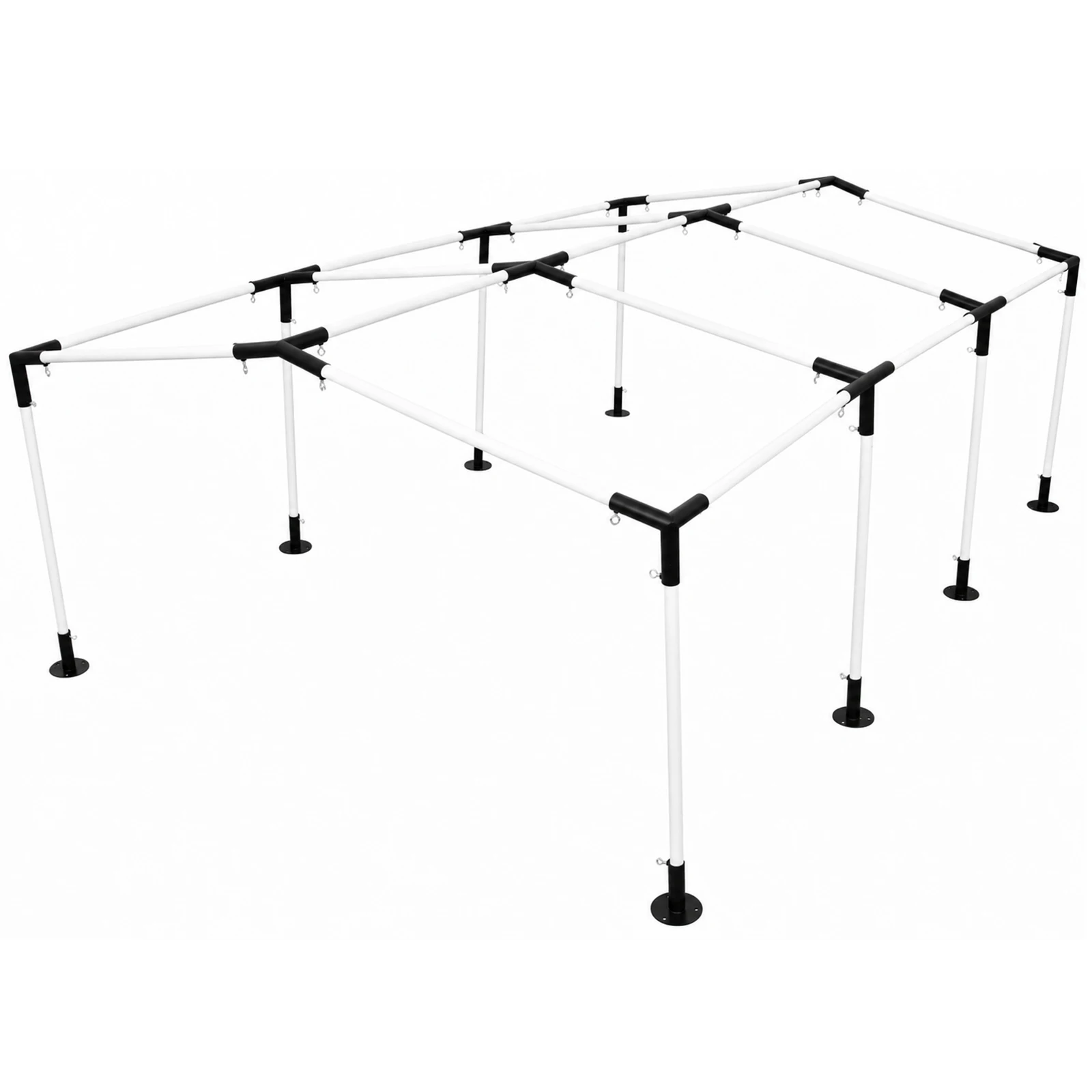 Heavy Duty Carport Connectors Kit 8 Leg Canopy Frame Fittings for 1-3/8 OD Pipe, Rust Proof Powder Coated Steel DIY Shelter Frame Connector for Shed Gazebo Patio Awning