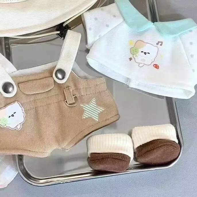 Novas roupas de bebê de 20cm, bonecas de algodão, roupas de bebê fofas, gatos de acampamento, bonecas de vestir, macacão