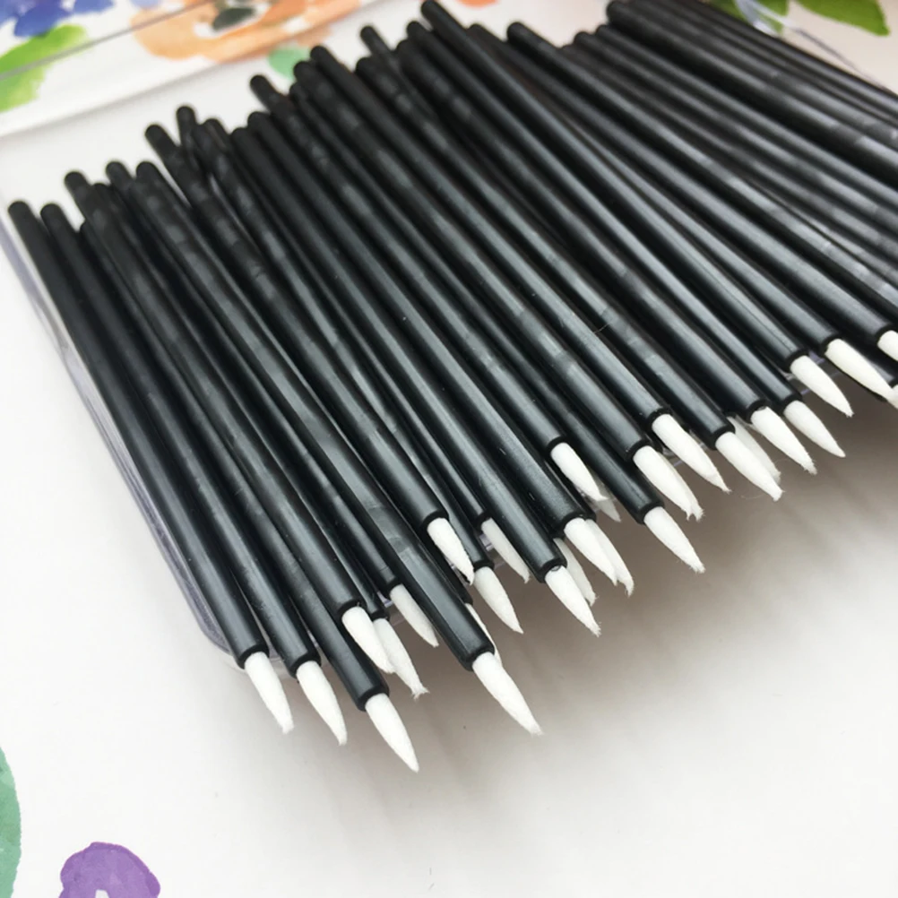 100 個アイライナーブラシプロのメイクアップツール家庭用使い捨て杖アプリケーター液体化粧品安全な高品質