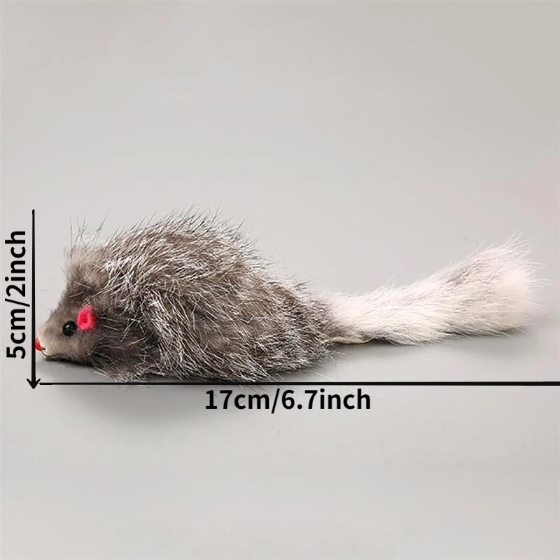 1PC Furry Plush Cat Toy Soft Solid Interactive Mice Mouse Toys for Cats Funny Kitten Toy Pet Cats Training Game Cat Supplies