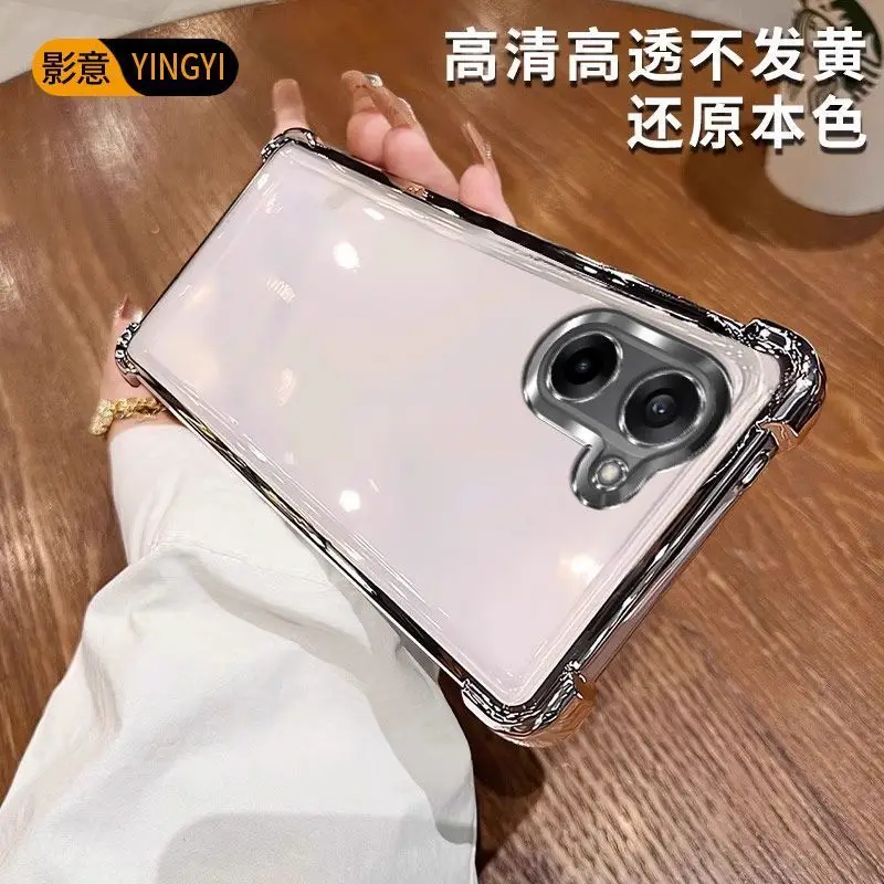 حافظة لهاتف OnePlus Nord CE5 حافظة شفافة فاخرة مضادة للصدمات ومضادة للسقوط غطاء هاتف لهاتف OnePlus Nord CE 5 ممتص للصدمات Funda