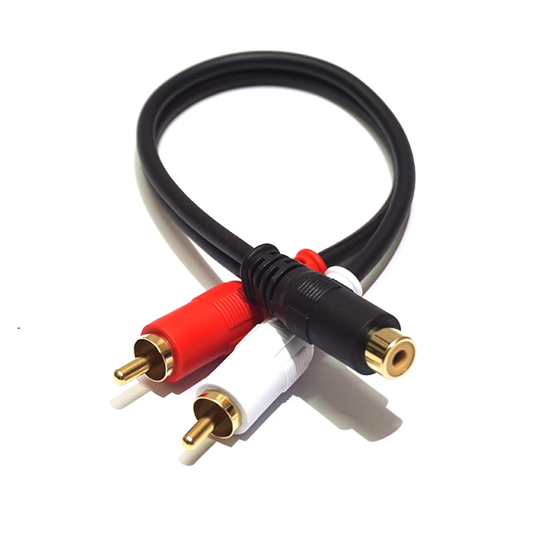 

RCA 1 Female to 2 Male Splitter Cable Adapter 1 RCA to 2 RCA Y Audio Cable 20cm