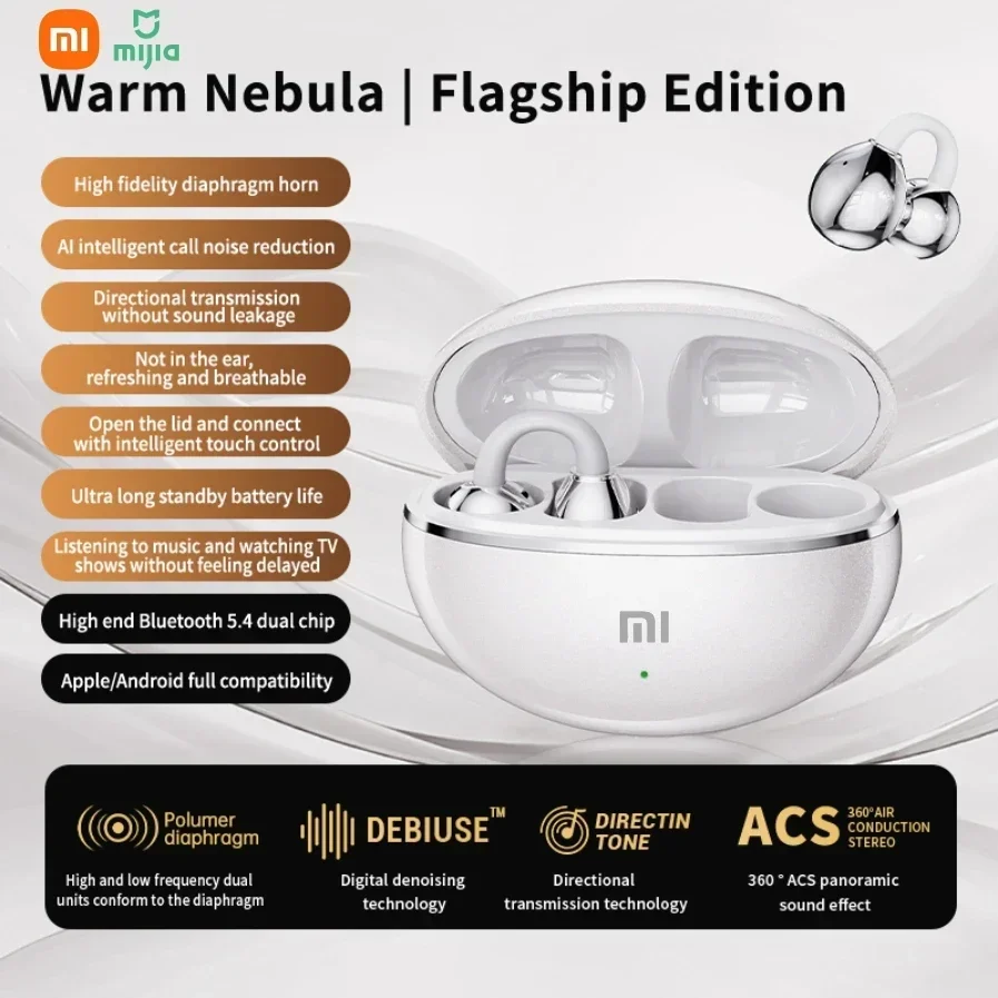 Беспроводные наушники Xiaomi M91 Bluetooth 5.3 HD с открытым вызовом ENC Сенсорные наушники с шумоподавлением Подходят для Android и IOS