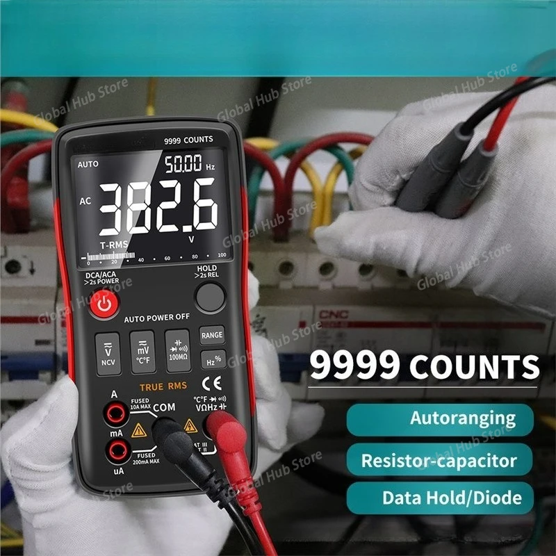 Digital Multimeter, High-precision Automatic Measuring Range, Full-button Multimeter, Capacitor, Electrician, Anti-burning