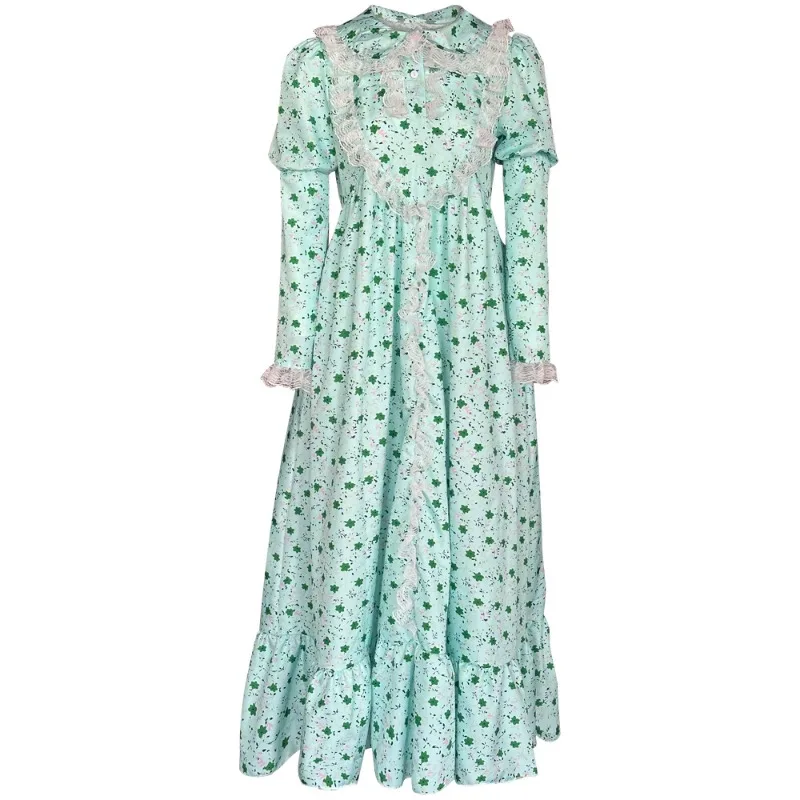 

Костюм для косплея Реана Терезы МакНил, платье, зеленая пижама, костюм с цветочным принтом, страшное женское платье из фильма ужасов на Хэллоуин, наряды