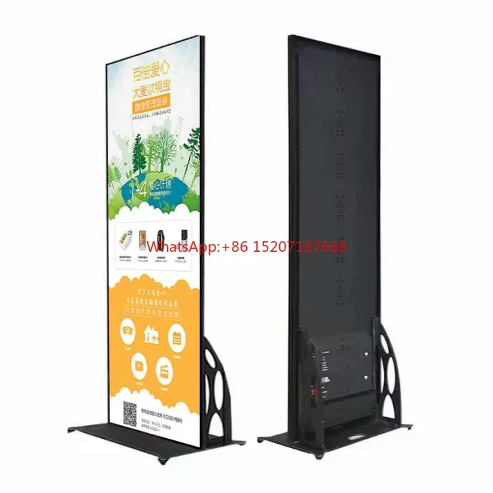 Raybo P2.5 Mirror LED Advertising Display Screen for Booth and Shop 640*1920mm Customized Touch Screen LED Poster Billboard