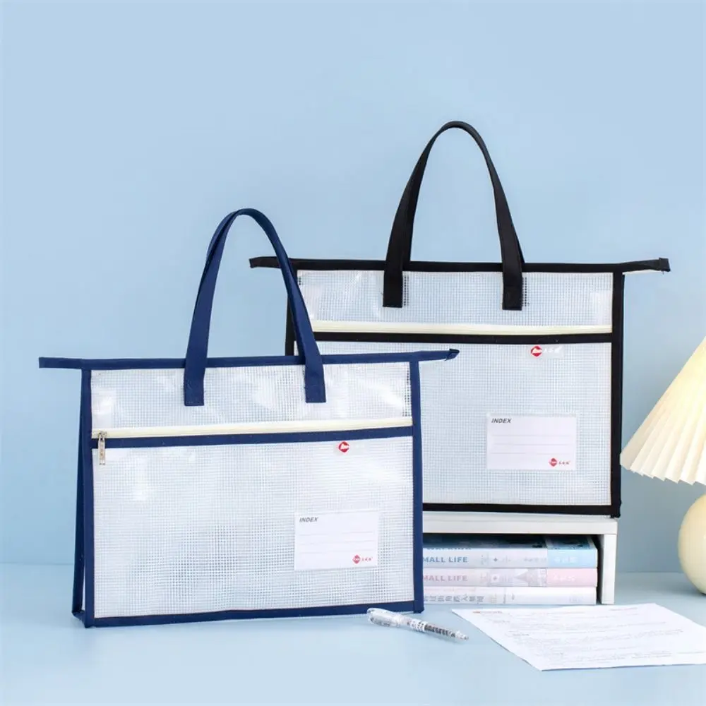 Clear A3/A4 File Storage Bag Thickened Multi-layer Data Document Bag with Handle Waterproof Art Portfolio Case File Holder