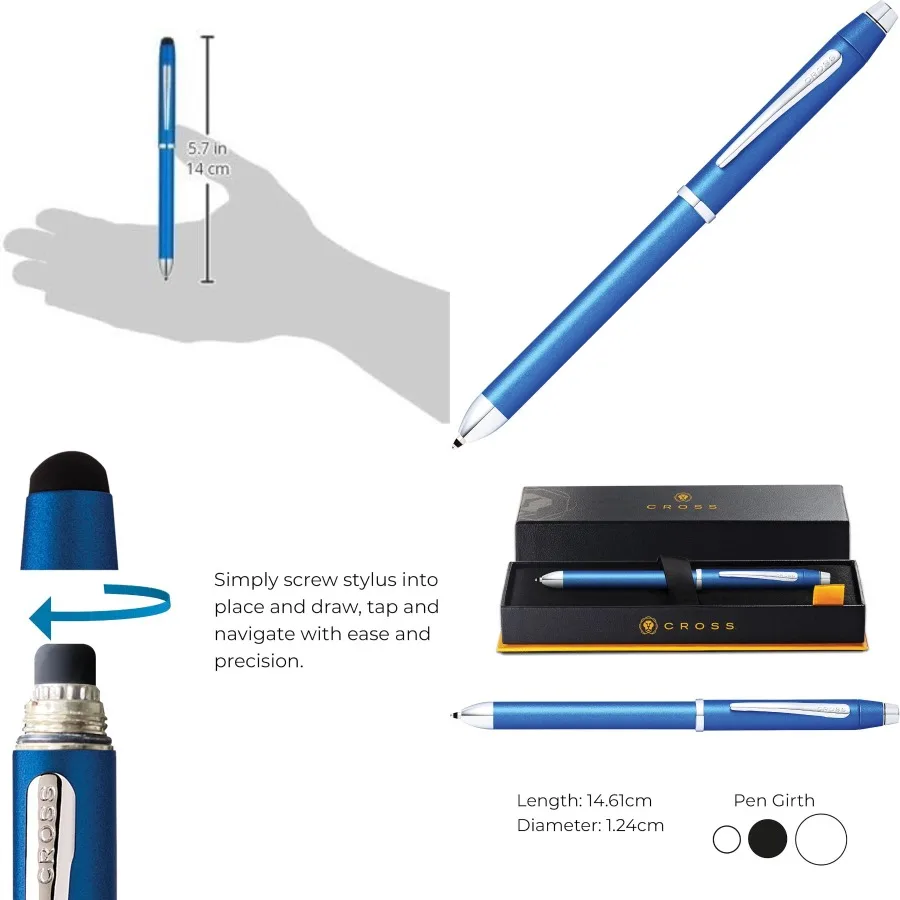 

Перьевая ручка Tech3+ многоразового использования, представлена в подарочной упаковке премиум-класса со средним наконечником для плавного письма, высококачественный черный цвет