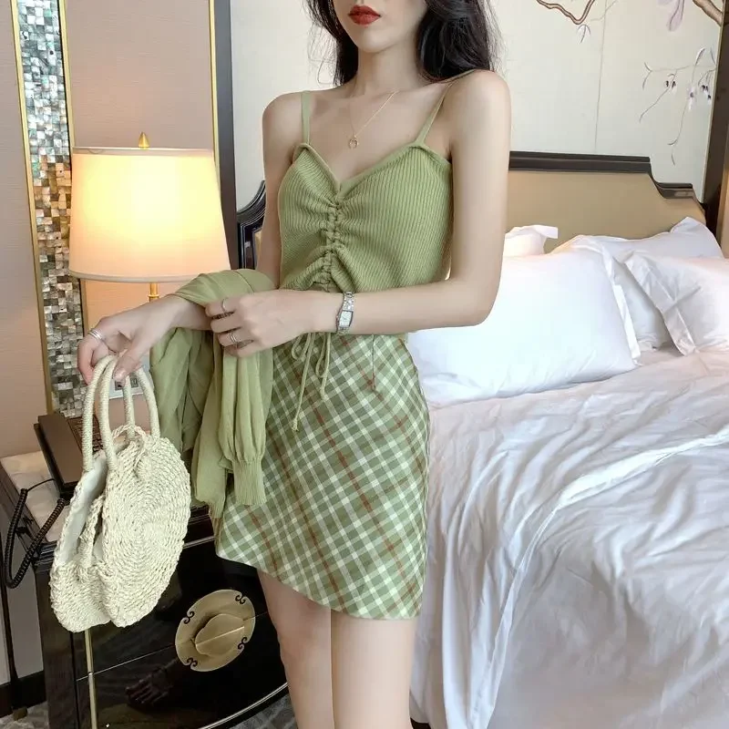 

Crochet 2 Pieces Skirt Sets for Women Knit New Matching Y2k Clothes Luxury Designer Clothing Formal Event Occasion Woman Outfit