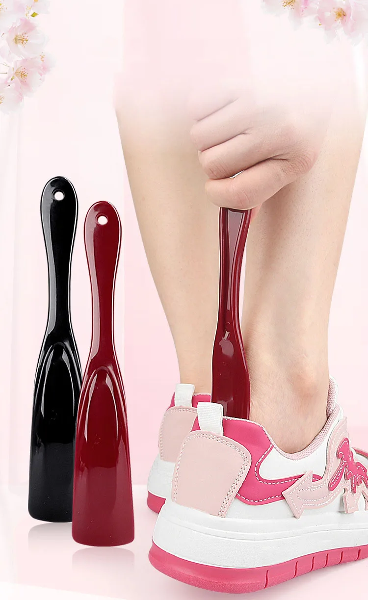 1pc Portable Shoe Puller Household Plastic Spoon Shoe Puller Lifter Flexible Sturdy Slip-On Shoe Accessory Kids Shoe Puller view 6