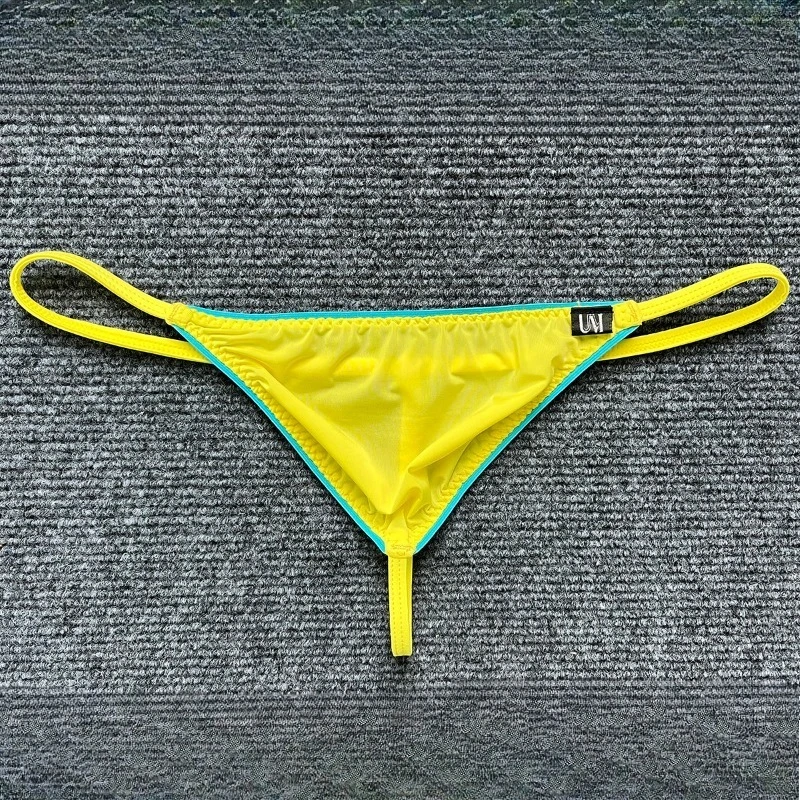 

Men Thongs Homme Sexy Pouch G String Ice Silk T-Back for Male Underwear Soft Mens Lingerie Thin Unterhosen Herren Sissy Panties