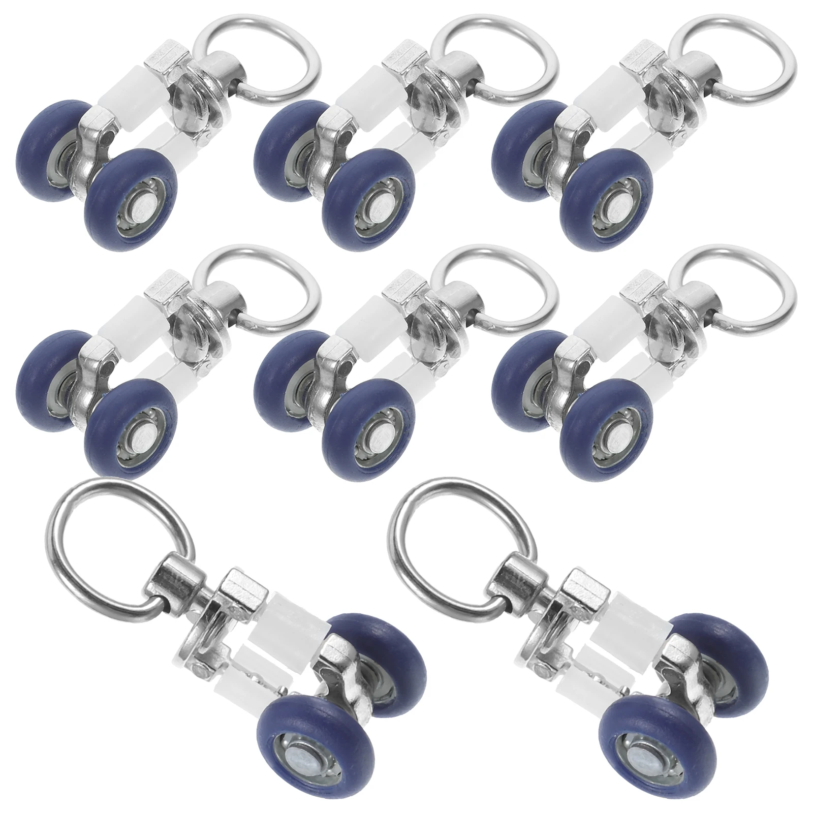 

10 шт. ролики для штор из нержавеющей стали, прочные, гладкие, раздвижные, простая установка, потолочная направляющая для раздвижных дверей сарая