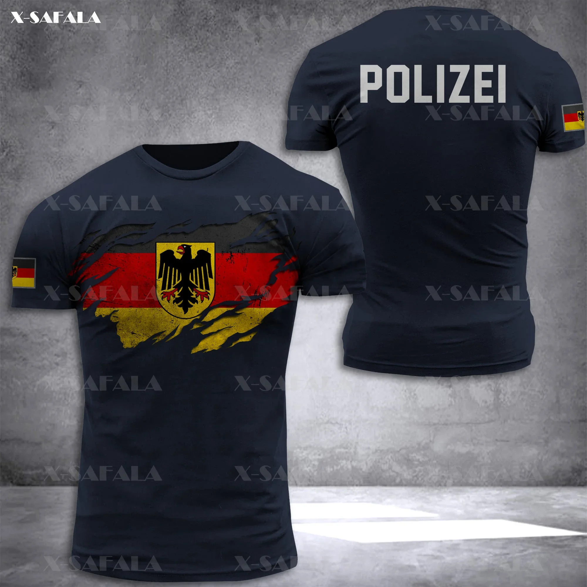 GERMANY BLUE LINE Police 3D Print High Quality Milk Fiber T-shirt Summer Round Neck Men Female Casual Short Sleeve Tee Top-9