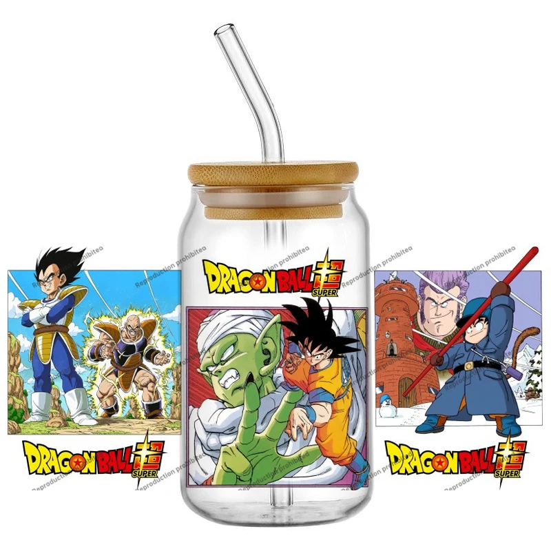 popular Dragon Ball Anime UV Sticker DIY Decals 3D transfers uvdtf tumbler seal stickers 16oz uv dtf cup wraps