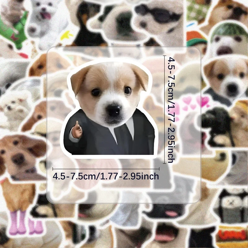 50 ملصقًا ممتعًا للكلاب، شارات لاصقة نابضة بالحياة، أنماط متعددة بدون مكررة، مناسبة لزجاجات المياه وأجهزة الكمبيوتر المحمولة وحقائب السفر وألواح التزلج والقيثارات وديكورات الحفلات