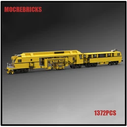 City Railway Maintenance Track Tamping Machine Engineering Train MOC Building Blocks Assembly Model Creative Bricks Toys