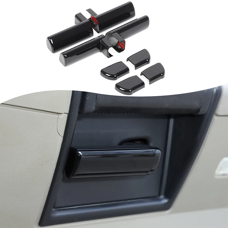 

8Pcs ABS glossy black For Hummer H2 2003-2007 car interior handle protective cover decorative sticker Car interior accessories