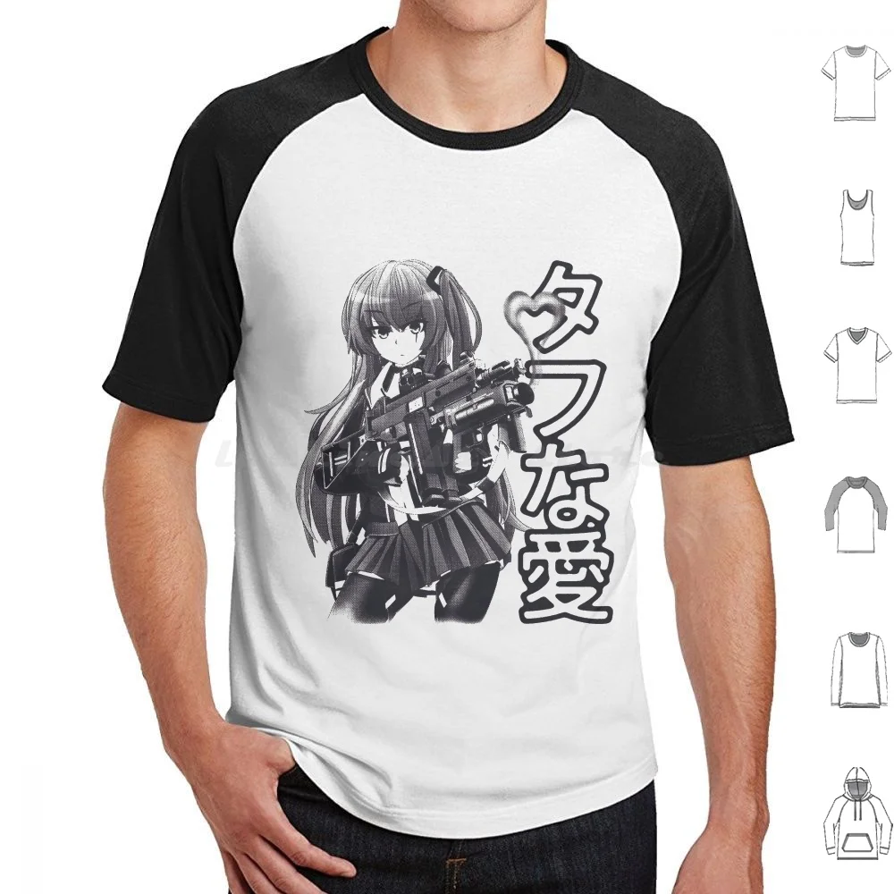 Anime Girl Holding Gun Goth Soft Grunge E-Girl E-Boy T Shirt Cotton Men Women DIY Print Sicko Ian Connor Playboi Carti Whole