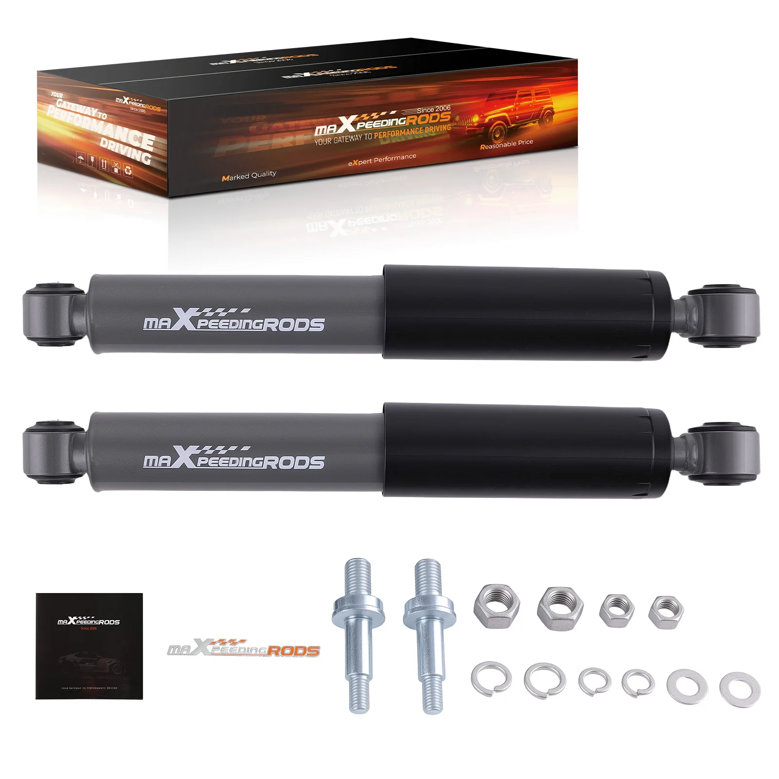 

Pair Front Lowering Shocks 2"-5" Drop For ChevyC10 1973-1987 twin-tube