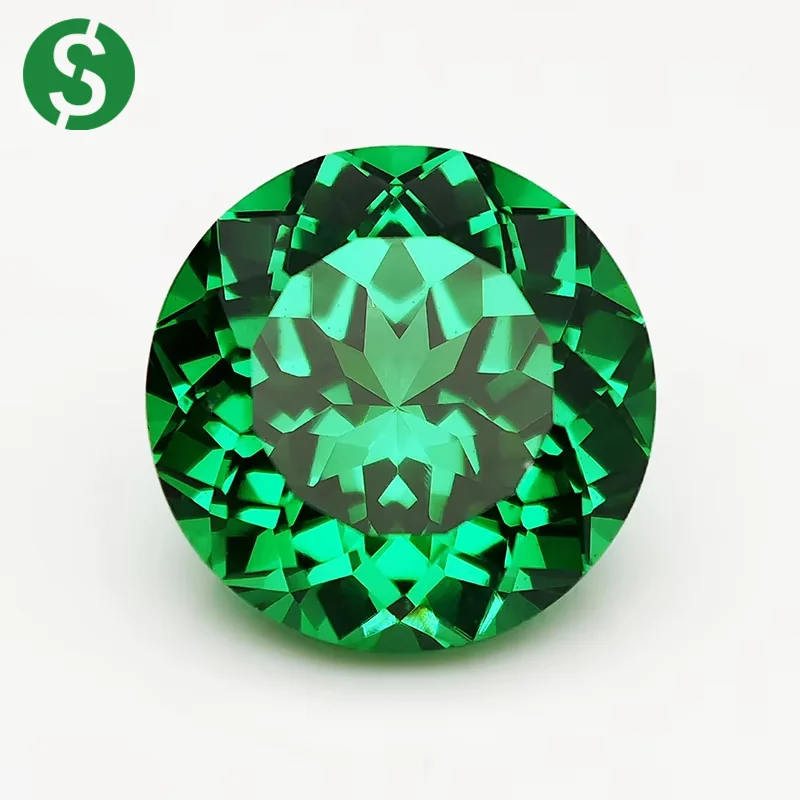 

Изумрудно-зеленый цвет Yttrium, алюминий, гранат, свободный драгоценный камень, лабораторные бриллианты, круглая огранка, камни YAG для изготовления модных ювелирных изделий