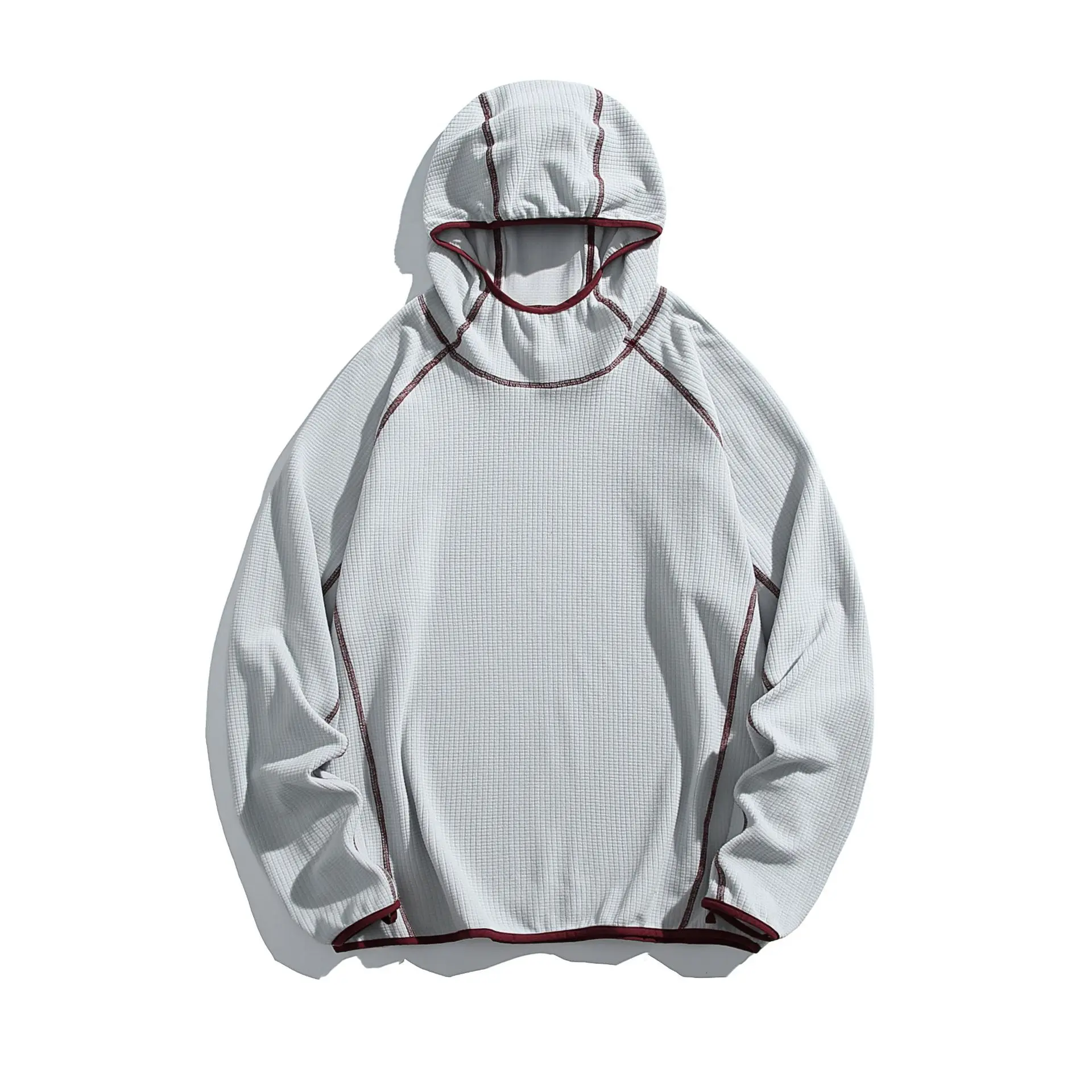 Hooded Round-Neck Fleece-Lined Warmth-Retaining Long-Sleeve Sweatshirt for Men & Women Outdoor Camping Warm Sweater