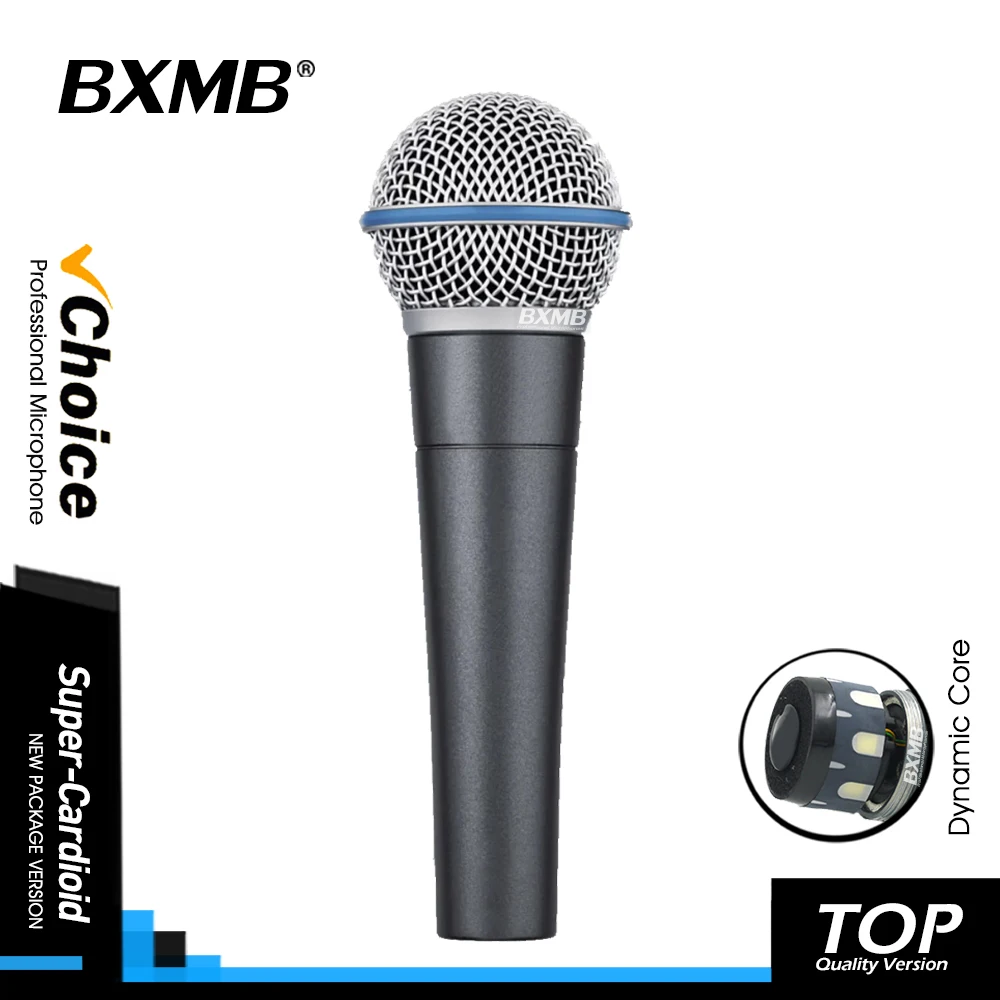 

Top Quality Metal Professional Wired Microphone Super-Cardioid Dynamic Mic For Karaoke Live Vocals Performance Podcast Stage