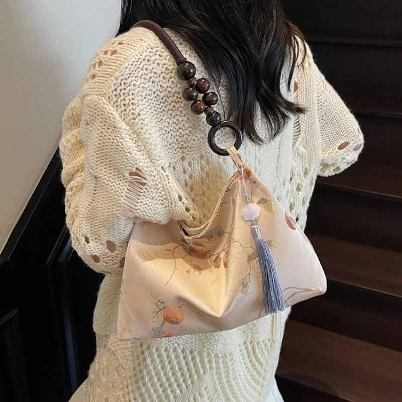 

Богемная винтажная сумка через плечо для женщин, сумка через плечо с цветочным принтом, шикарный дизайн, дорожные прогулки