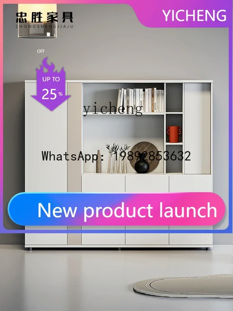 

1 File Cabinet Office Storage Cabinet White Wooden Financial Cabinet Free Combination