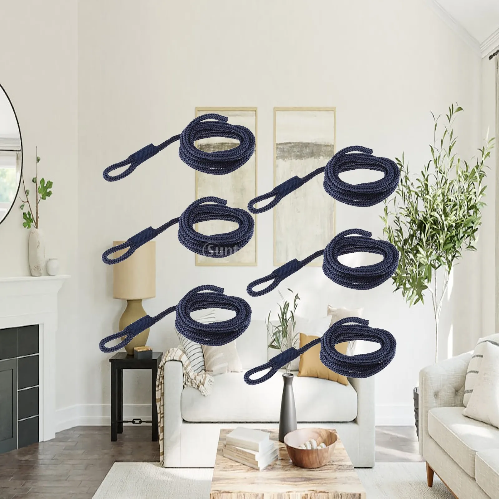 Boat Fender Line Set Double Braid Polypropylene Dock Rope for Mooring Bumper and Dock Protection