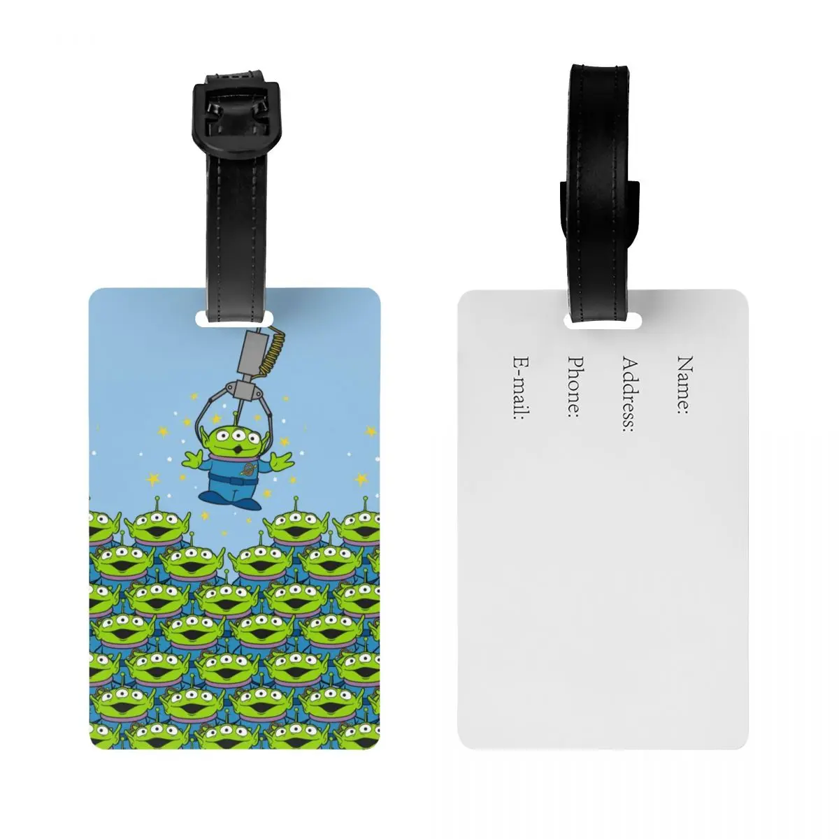 Custom Cartoon Toy Story Aliens Luggage Tags Custom Baggage Tags Privacy Cover Name ID Card