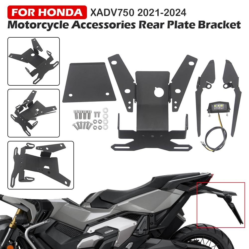 

Кронштейн держателя номерного знака мотоцикла X-ADV 750, комплект для устранения заднего хвоста, аккуратное крыло для HONDA XADV 750 2021-2024