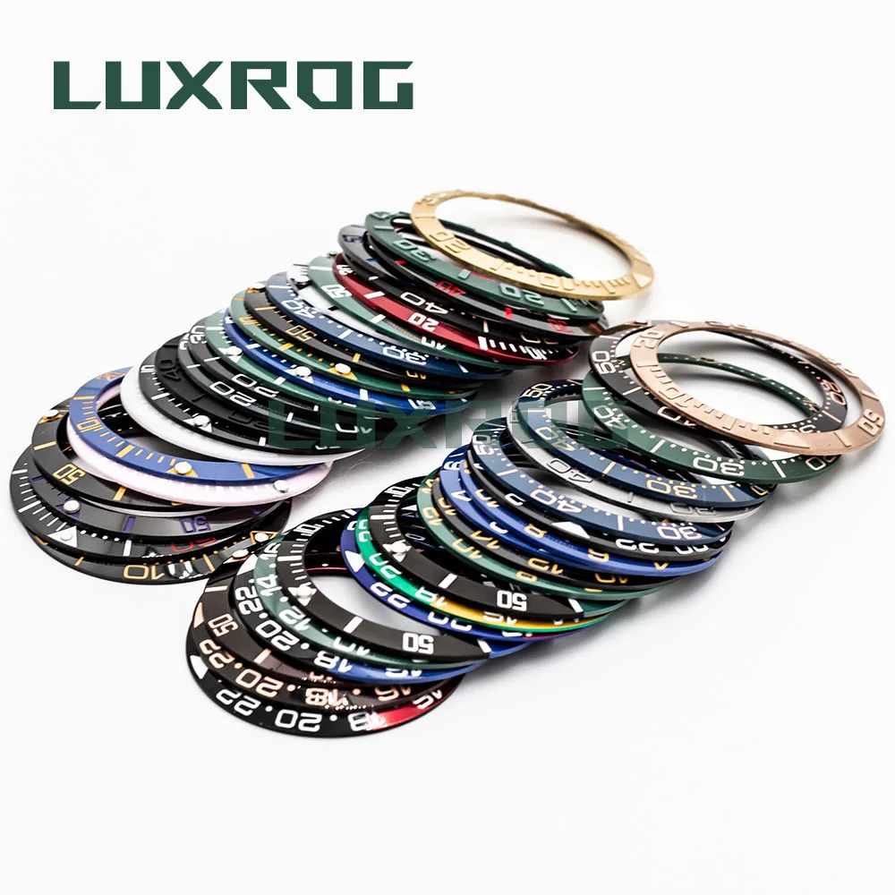 Gmt 38mm Sub Watch Ring Ceramic Bezel Insert Ring Replacement Watch Accessories Scale ID 30.5mm OD 38mm Fit 40mm Watch Case