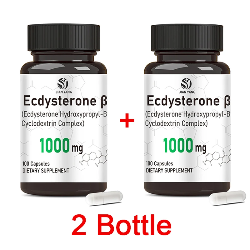 2bottle ecdysterone capsule muscle mass develop anabolic activity support muscle  strength increase increase size dietary supple