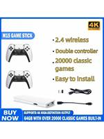 NEW M15 Mini TV Game Stick Handheld Console - 64GB 20000+ Retro Games, Wireless Controllers, HD Output, Two-Player Support for P