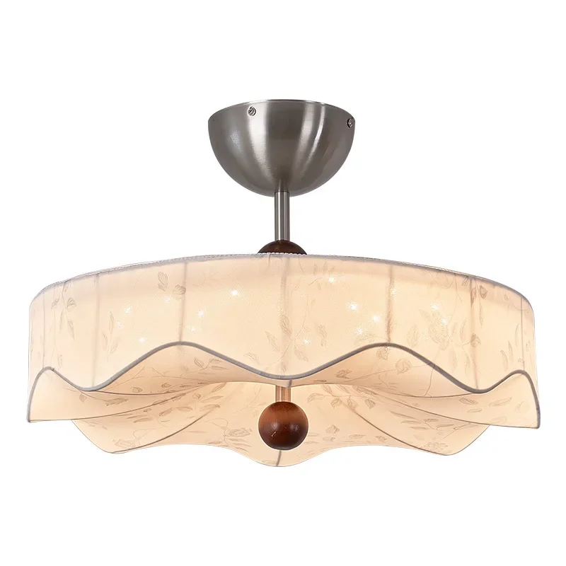 medieval bedroom ceiling lamp, retro walnut pattern study master bedroom lamp, full spectrum eye protection