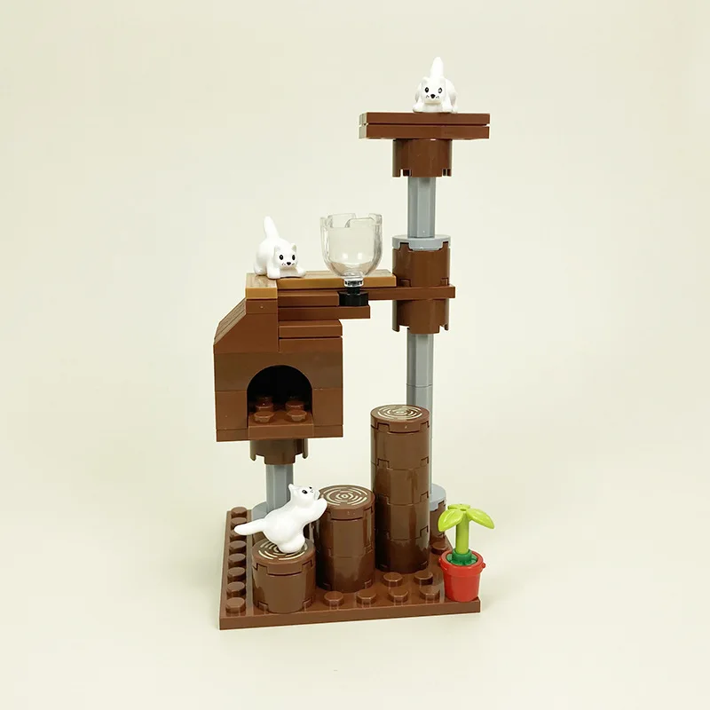 Bauernhof MOC Bausteine Tier Teile Weide Ziegel Kits Spielzeug Hühnerstall Schwein Haus Bullpen Vogelhaus Kompatibel mit LEGO – Detail 10