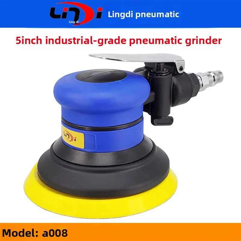 Taiwan Lingdi A008 industrial grade pneumatic sander 125 sandpaper machine, sand mill 5 inch disc sander